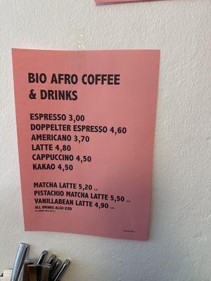 Menu  at Naked Flowers in Mondsee