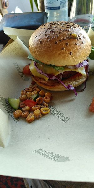 Vegan Burger  at Naked Flowers in Mondsee