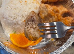 inside the vegan chicken   at Fusion Eats in San Diego