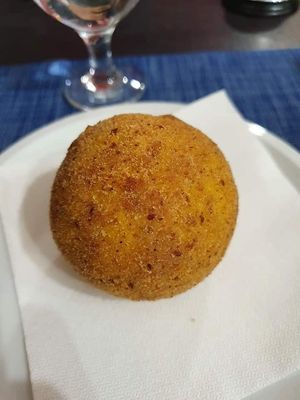 Vegan arancino at Trinacria in Samarate