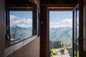 View at Kellerjochhütte in Schwaz