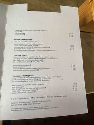 Menue 2 at Kellerjochhütte in Schwaz