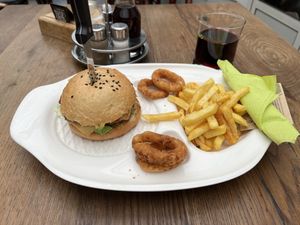 Vegan burger  at Mitra in Ljutomer