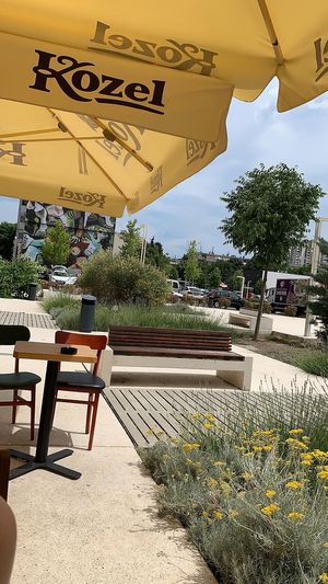 Coffee house view at Kavana Lattiera in Pula