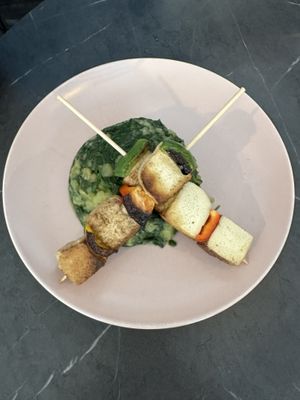 Tofu skewers  at Kavana Lattiera in Pula