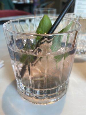 Alcohol free gin and tonic with rose.  at The Green Room - Cityhotel Wood in Middelburg