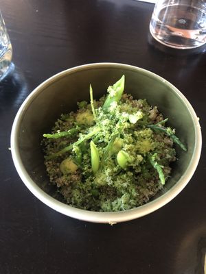 Quinoa bowl with green beans, sapphire and hennep seeds. at The Green Room - Cityhotel Wood in Middelburg