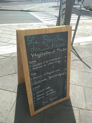 Menu d'aujourd'hui le 31 août 2020 at La Bouche du Trois Pièces  in Rouen