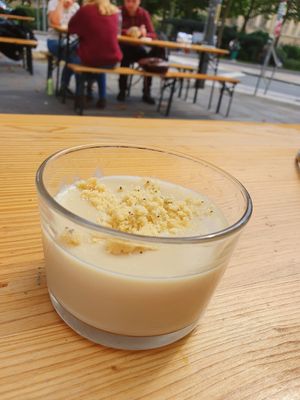 Dessert (vanilla cream) at La Bouche du Trois Pièces  in Rouen