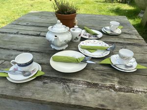 Cute tableware! at Theetuin Het Kaslokaal in Oostkapelle