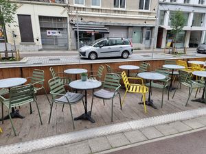 Front terrace at Circus Restaurant in Antwerpen