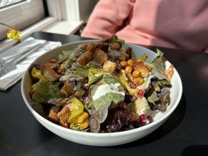Vegan ceasar salad  at Circus Restaurant in Antwerpen