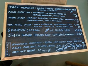 Menu in Dutch (they have an English menu too)  at Circus Restaurant in Antwerpen