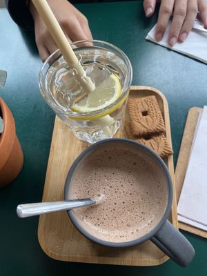 Hot chocolate  at Circus Restaurant in Antwerpen