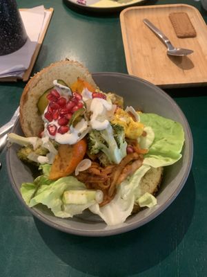 Mushroom sandwich for brunch  at Circus Restaurant in Antwerpen