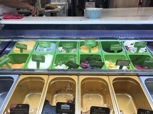 Variedad de helados veganos  at antiuXixona in Comillas