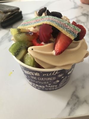 Vegan froyo with the lot   at YOMG in Cairns