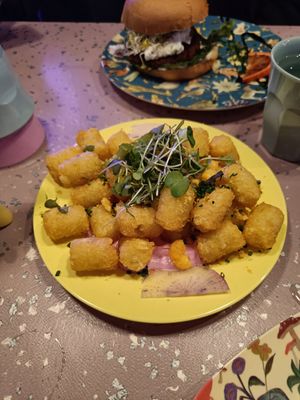 Weird and really greasy potato things at HOAX in Tampere