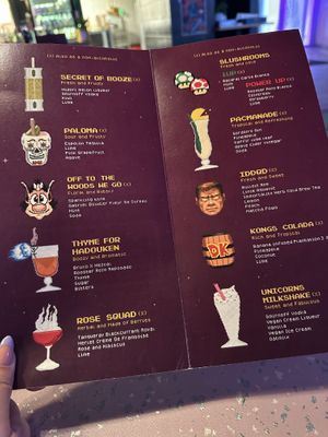 Cocktail menu! Served like they look on menu   at HOAX in Tampere