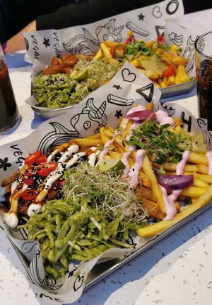 Tofukatsu and seitan kombos at HOAX in Tampere