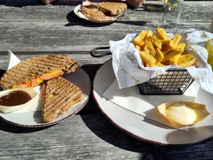 Vegan tosti at De Berkenplas in Schiermonnikoog