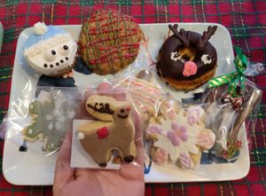 Seriously how cute were these holiday goodies?? at Emy Delights & Bites - Pop Up in Hyde Park