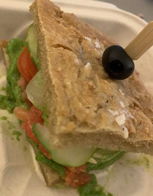 Fresh Garden Vegetable Sandwich on Focaccia 🤤 at Emy Delights & Bites - Pop Up in Hyde Park