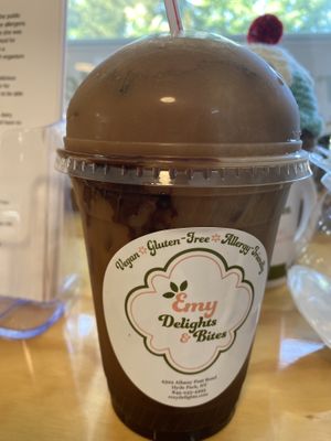 Mocha with super chocolate syrup.  at Emy Delights & Bites - Pop Up in Hyde Park