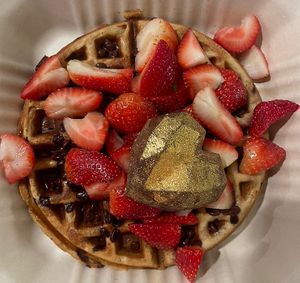 Waffles with chosen toppings 😋  at Emy Delights & Bites - Pop Up in Hyde Park
