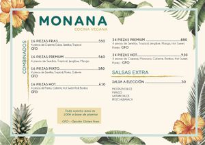 Menú actualizado at MONANA in Montevideo