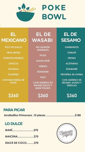 Poke bowls at MONANA in Montevideo