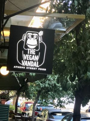 Follow the sign!  at The Vegan Vandal in Athens