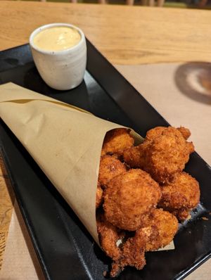 Cauli bites with killer mayo at The Vegan Vandal in Athens