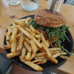The Jackfruit Burger at The Vegan Vandal in Athens