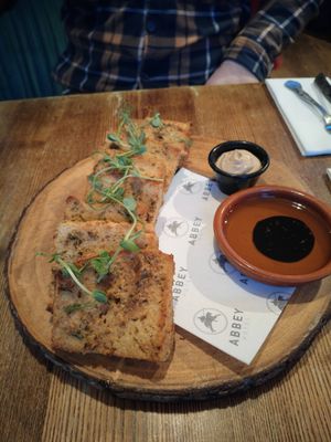 Vegan foccacio at Abbey Hotel in Battle