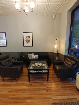 Seating at Bonafide Bakeshop & Cafe in Apex