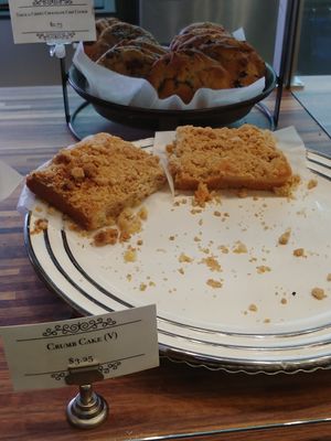 $3.25 Vegan Crumb Cake at Bonafide Bakeshop & Cafe in Apex