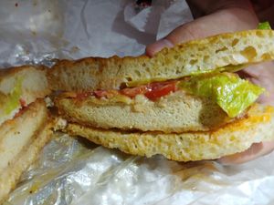 $8.50 Buffalo Tofu Sandwich: Yum at Bonafide Bakeshop & Cafe in Apex
