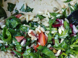 $7.75 Florentine Salad (V): Super delicious, everything tasted very fresh at Bonafide Bakeshop & Cafe in Apex