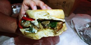 $6.50 Beyond Florentine Sandwich (V): nice flavor at Bonafide Bakeshop & Cafe in Apex