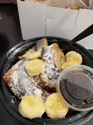 Banana French toast. Bread was pretty soggy and not very sweet    at Bonafide Bakeshop & Cafe in Apex