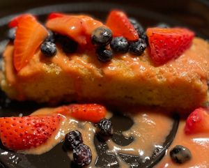 Vegan Corn cake at 600 Kitchen and Bar in Kalamazoo