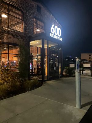 front of the restaurant at 600 Kitchen and Bar in Kalamazoo