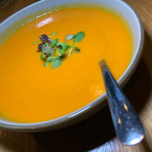 Carrot Ginger Soup (Bowl) at 600 Kitchen and Bar in Kalamazoo