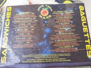 Food menu at Juice From Mars in Takua Pa