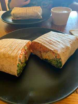  Buffalo tempeh wrap at Organic Garden Cafe in Beverly