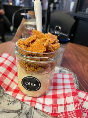 Delicious Vegetarian Deconstructed Lemon Tart at Olim in Nice