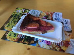 A fruity flan/cake at Simple Bake in Zagreb