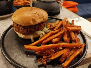 Beet & Bean Burger at Jam Limassol in Limassol