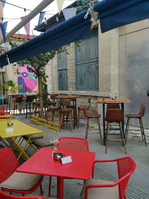 covered private outdoor area at Jam Limassol in Limassol